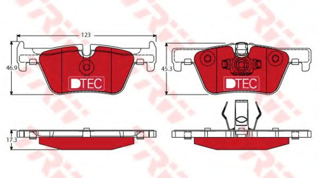 Set placute frana,frana disc BMW Seria 3 (F30, F35, F80) (2011 - 2016) TRW GDB1919DTE piesa NOUA