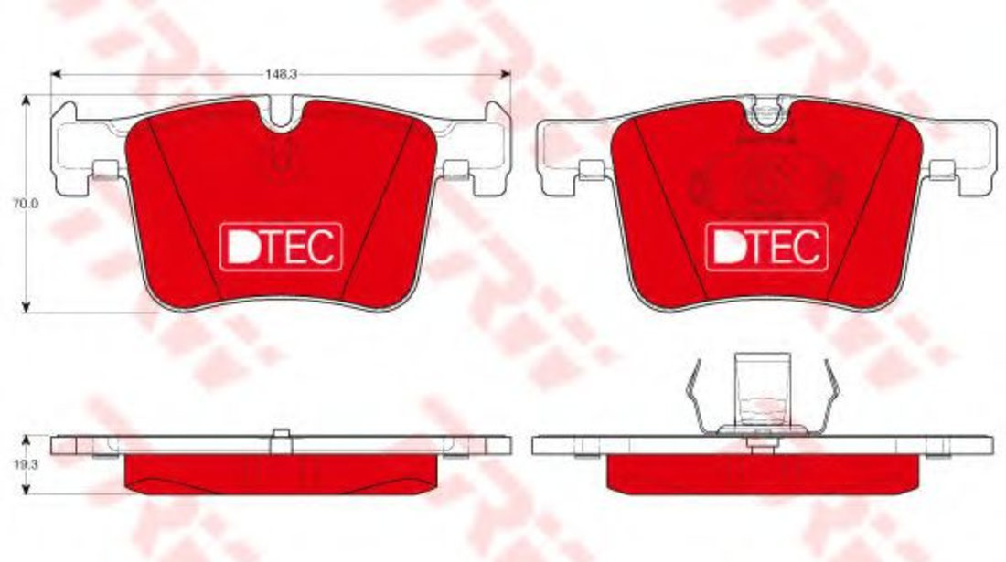 Set placute frana,frana disc BMW Seria 3 (F30, F35, F80) (2011 - 2016) TRW GDB1942DTE piesa NOUA