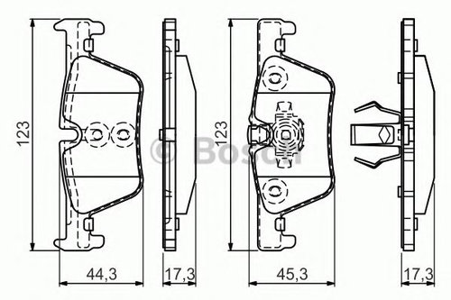 Set placute frana,frana disc BMW Seria 3 Gran Turismo (F34) (2013 - 2016) BOSCH 0 986 494 554 piesa ...
