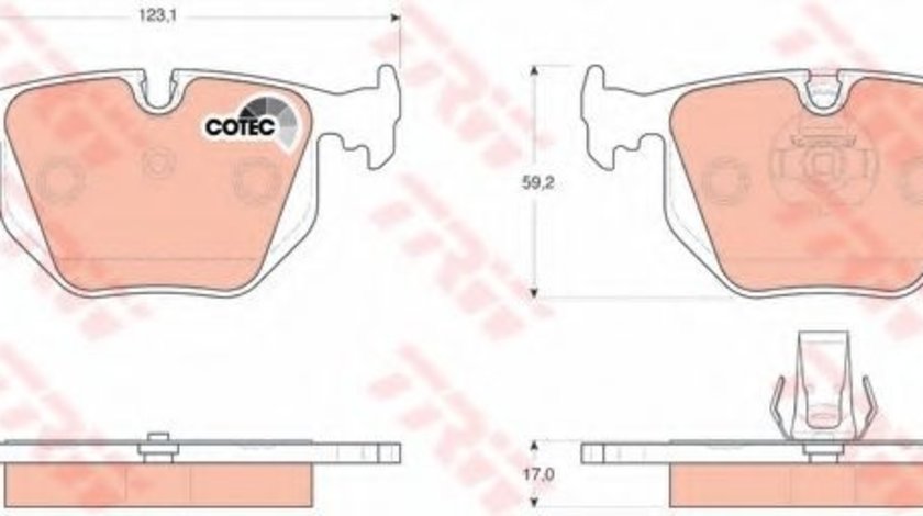 Set placute frana,frana disc BMW Seria 3 Touring (E46) (1999 - 2005) TRW GDB1530 piesa NOUA