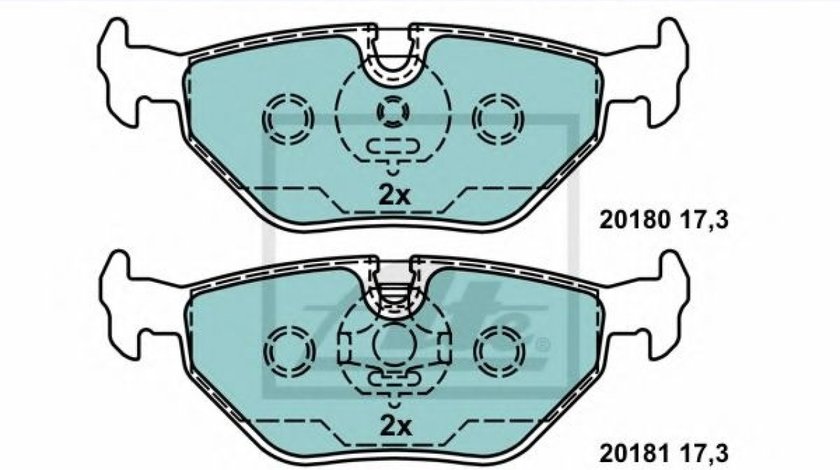 Set placute frana,frana disc BMW Seria 3 Touring (E46) (1999 - 2005) ATE 13.0470-3605.2 piesa NOUA