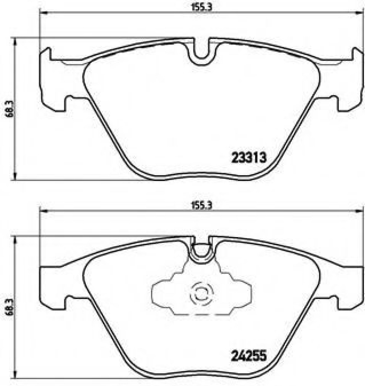 Set placute frana,frana disc BMW Seria 3 Touring (E91) (2005 - 2012) BREMBO P 06 055 piesa NOUA
