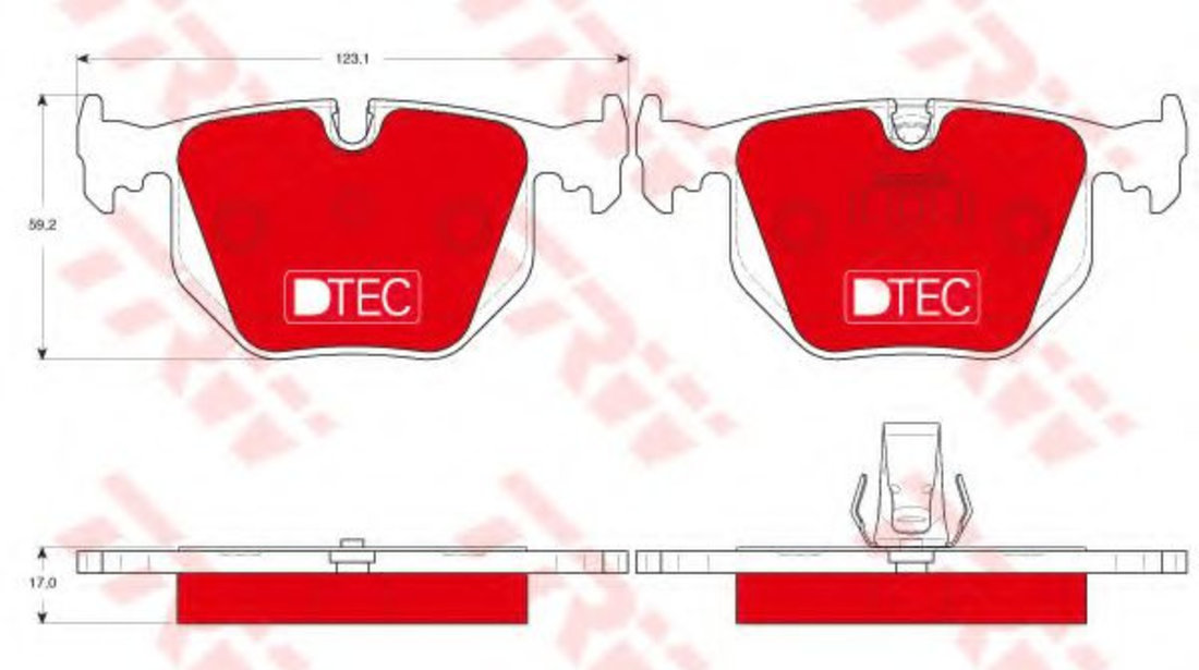 Set placute frana,frana disc BMW Seria 3 Touring (E46) (1999 - 2005) TRW GDB1530DTE piesa NOUA