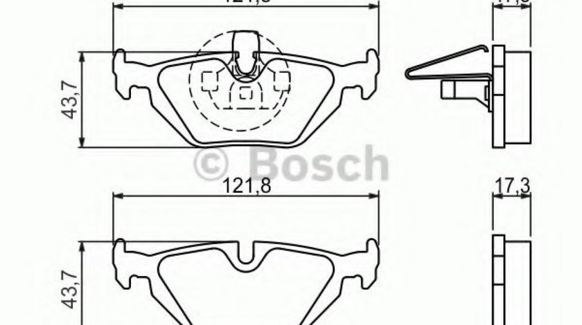 Set placute frana,frana disc BMW Seria 3 Touring (E36) (1995 - 1999) BOSCH 0 986 424 484 piesa NOUA