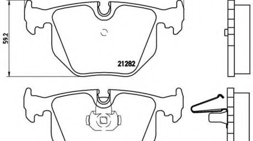 Set placute frana,frana disc BMW Seria 3 Cabriolet (E46) (2000 - 2007) BREMBO P 06 020 piesa NOUA