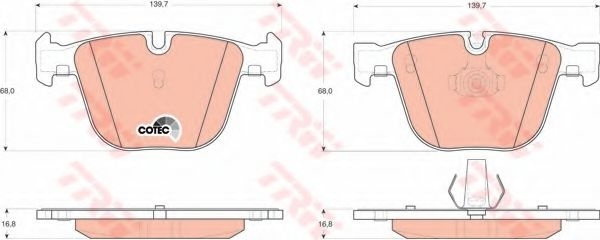 Set placute frana,frana disc BMW Seria 3 Cabriolet (E93) (2006 - 2013) TRW GDB1502 piesa NOUA