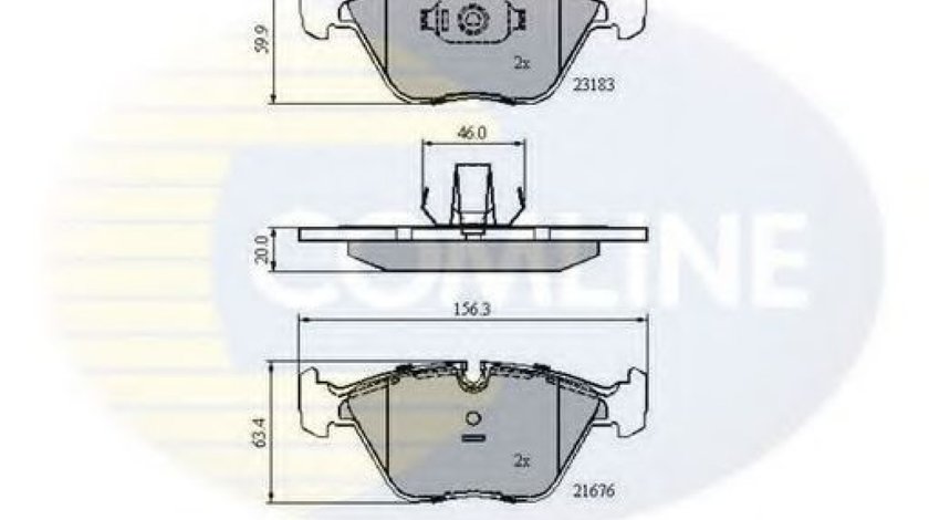 Set placute frana,frana disc BMW Seria 3 Cabriolet (E46) (2000 - 2007) COMLINE CBP01744 piesa NOUA