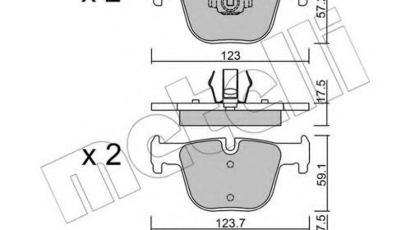 Set placute frana,frana disc BMW Seria 4 Cupe (F32, F82) (2013 - 2016) METELLI 22-0963-0 piesa NOUA