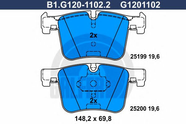 Set placute frana,frana disc BMW Seria 4 Cupe (F32, F82) (2013 - 2016) GALFER B1.G120-1102.2 piesa NOUA