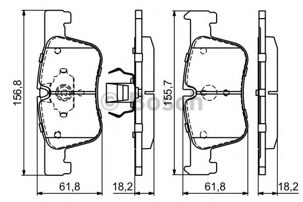 Set placute frana,frana disc BMW Seria 4 Cupe (F32, F82) (2013 - 2016) BOSCH 0 986 494 689 piesa NOUA