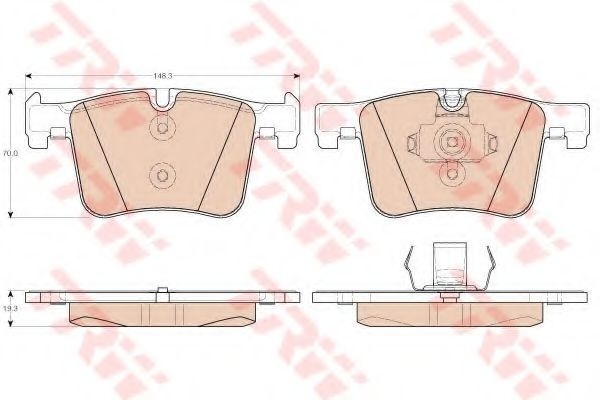 Set placute frana,frana disc BMW Seria 4 Cabriolet (F33, F83) (2013 - 2016) TRW GDB1942 piesa NOUA