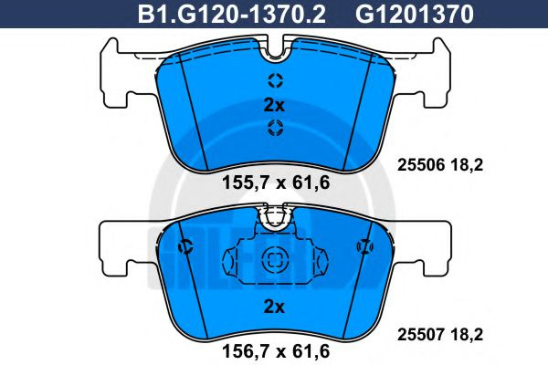 Set placute frana,frana disc BMW Seria 4 Cabriolet (F33, F83) (2013 - 2016) GALFER B1.G120-1370.2 piesa NOUA