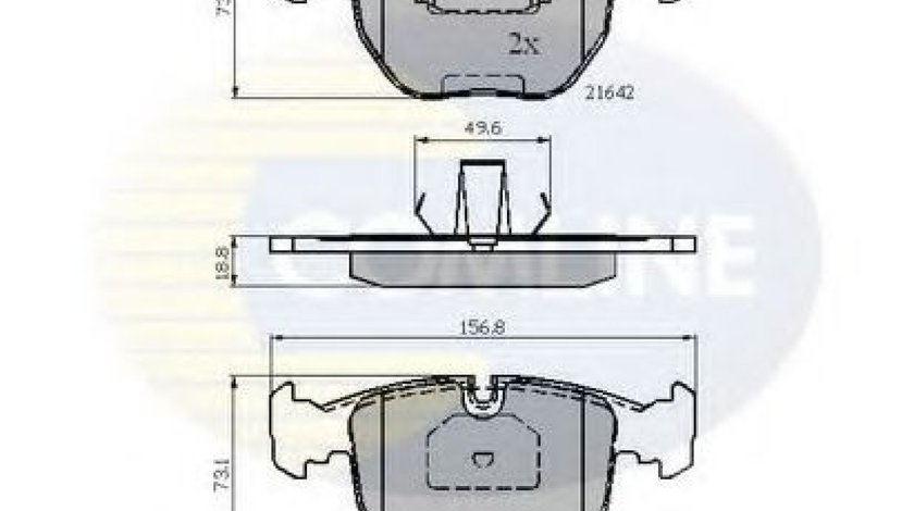 Set placute frana,frana disc BMW Seria 5 (E39) (1995 - 2003) COMLINE CBP01096 piesa NOUA