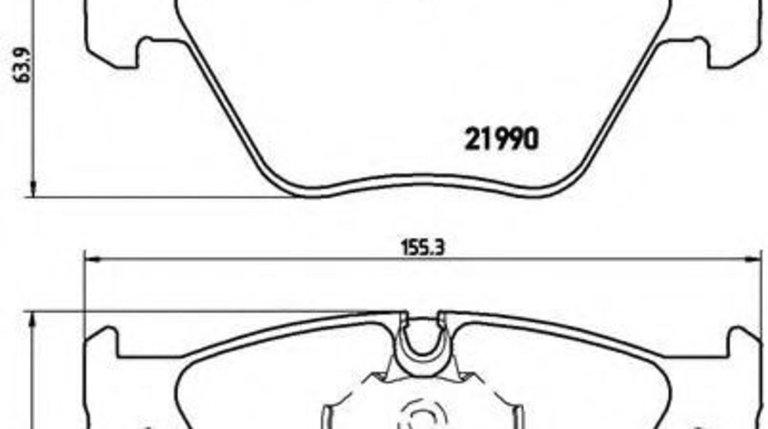 Set placute frana,frana disc BMW Seria 5 (E39) (1995 - 2003) BREMBO P 06 065 piesa NOUA