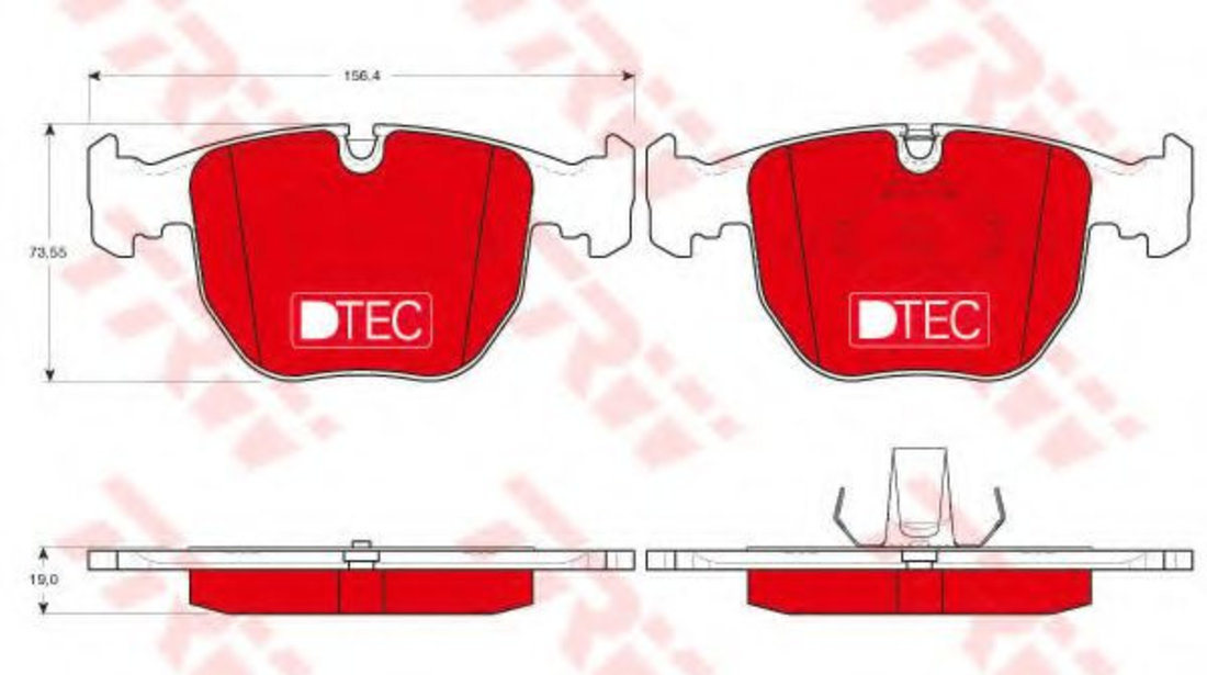 Set placute frana,frana disc BMW Seria 5 (E39) (1995 - 2003) TRW GDB1261DTE piesa NOUA