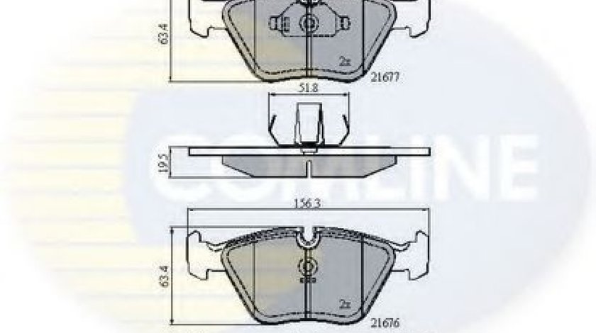 Set placute frana,frana disc BMW Seria 5 (E39) (1995 - 2003) COMLINE CBP01010 piesa NOUA