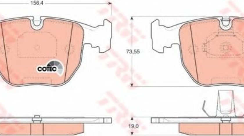 Set placute frana,frana disc BMW Seria 5 (E39) (1995 - 2003) TRW GDB1261 piesa NOUA