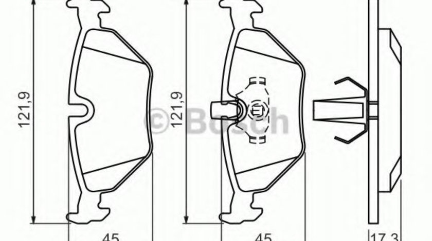 Set placute frana,frana disc BMW Seria 5 (E39) (1995 - 2003) BOSCH 0 986 494 009 piesa NOUA