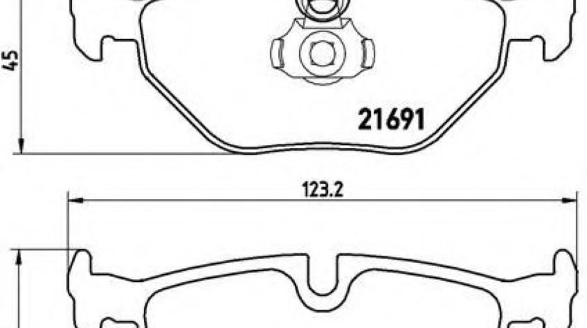 Set placute frana,frana disc BMW Seria 5 (E39) (1995 - 2003) BREMBO P 06 023 piesa NOUA