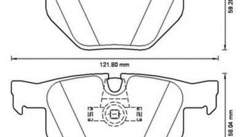 Set placute frana,frana disc BMW Seria 5 (E60) (2003 - 2010) JURID 573224J piesa NOUA