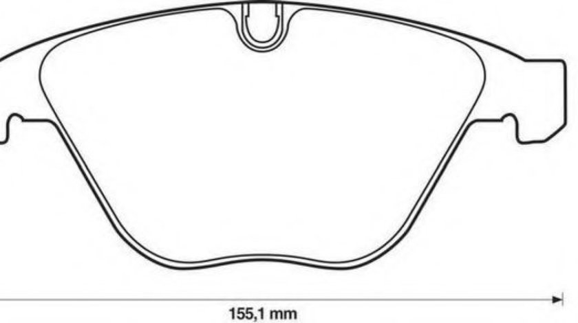 Set placute frana,frana disc BMW Seria 5 (E60) (2003 - 2010) JURID 571990JC piesa NOUA