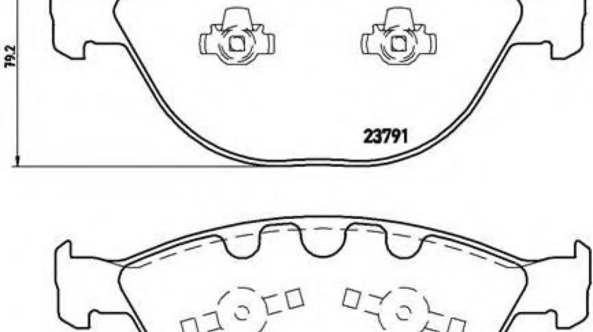 Set placute frana,frana disc BMW Seria 5 (E60) (2003 - 2010) BREMBO P 06 047 piesa NOUA