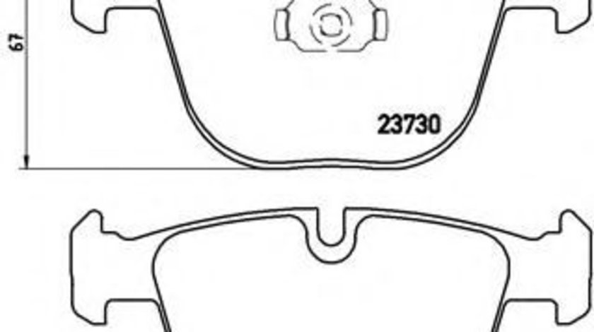 Set placute frana,frana disc BMW Seria 5 (E60) (2003 - 2010) BREMBO P 06 026 piesa NOUA