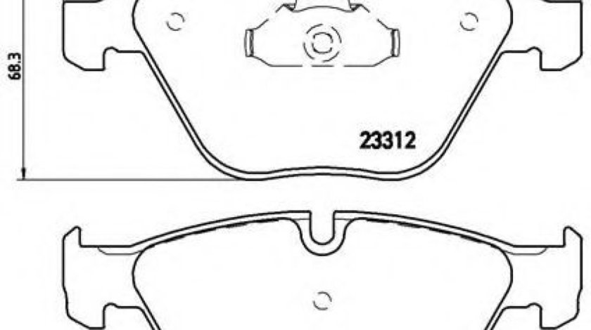 Set placute frana,frana disc BMW Seria 5 (E60) (2003 - 2010) BREMBO P 06 054 piesa NOUA