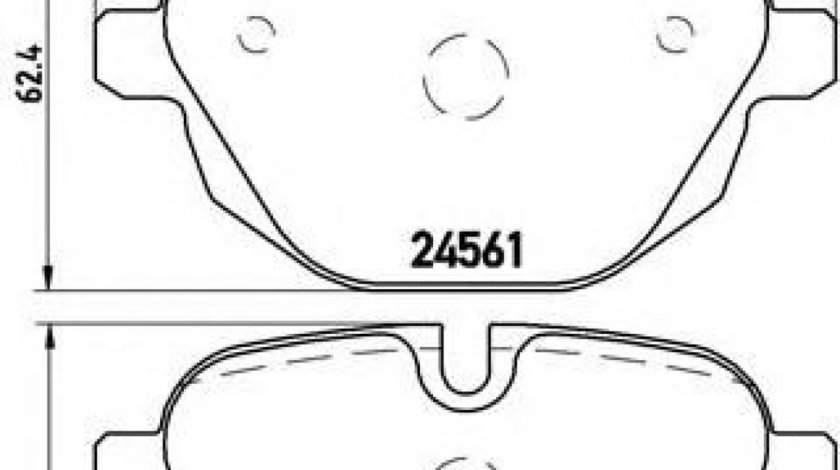 Set placute frana,frana disc BMW Seria 5 (F10, F18) (2009 - 2016) BREMBO P 06 064 piesa NOUA