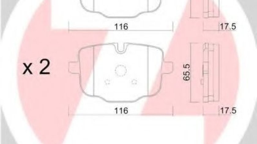 Set placute frana,frana disc BMW Seria 5 (F10, F18) (2009 - 2016) ZIMMERMANN 24703.175.1 piesa NOUA