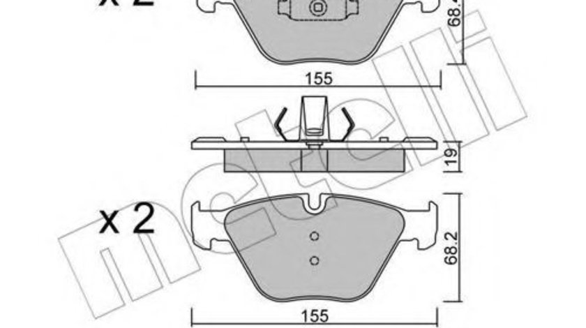 Set placute frana,frana disc BMW Seria 5 (F10, F18) (2009 - 2016) METELLI 22-0918-0 piesa NOUA