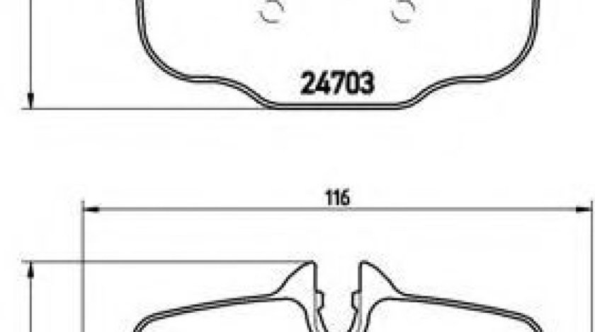 Set placute frana,frana disc BMW Seria 5 (F10, F18) (2009 - 2016) BREMBO P 06 061 piesa NOUA