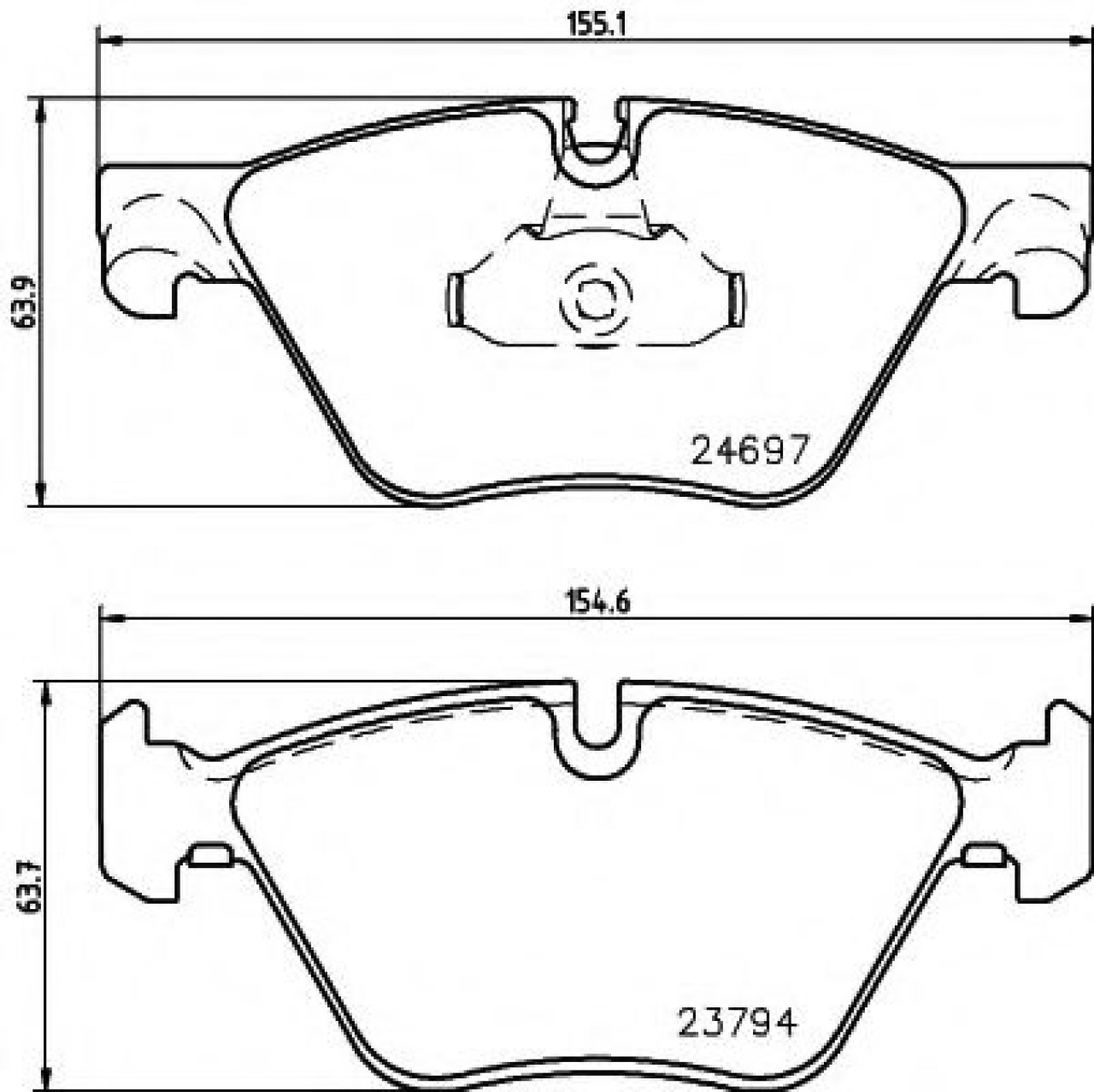 Set placute frana,frana disc BMW Seria 5 Touring (F11) (2010 - 2016) TEXTAR 2469701 piesa NOUA