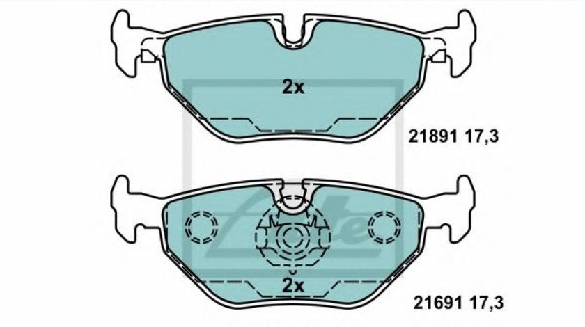 Set placute frana,frana disc BMW Seria 5 Touring (E39) (1997 - 2004) ATE 13.0470-7090.2 piesa NOUA