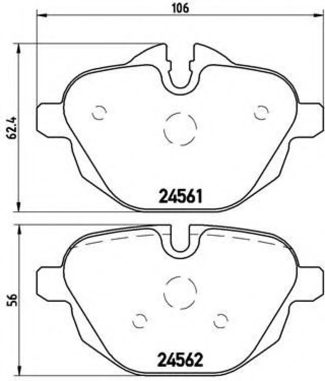 Set placute frana,frana disc BMW Seria 5 Touring (F11) (2010 - 2016) BREMBO P 06 064 piesa NOUA