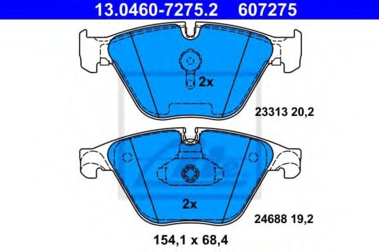 Set placute frana,frana disc BMW Seria 5 Touring (F11) (2010 - 2016) ATE 13.0460-7275.2 piesa NOUA