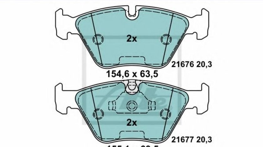 Set placute frana,frana disc BMW Seria 5 Touring (E39) (1997 - 2004) ATE 13.0470-7089.2 piesa NOUA