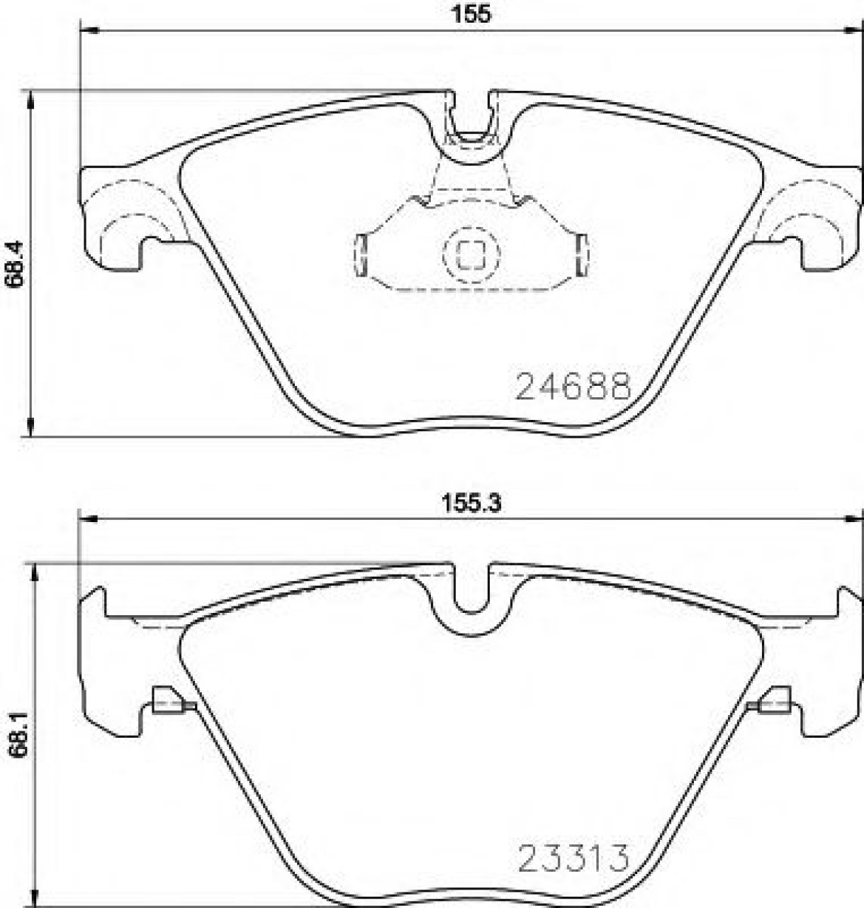 Set placute frana,frana disc BMW Seria 5 Touring (F11) (2010 - 2016) TEXTAR 2468801 piesa NOUA