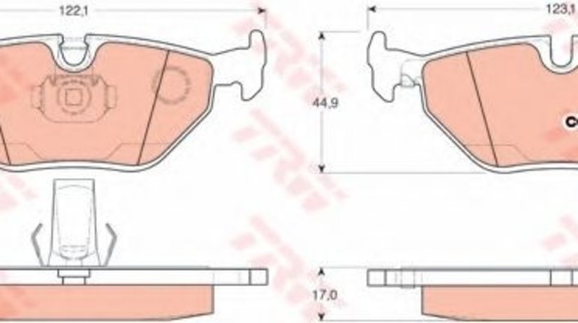 Set placute frana,frana disc BMW Seria 5 Touring (E39) (1997 - 2004) TRW GDB1265 piesa NOUA