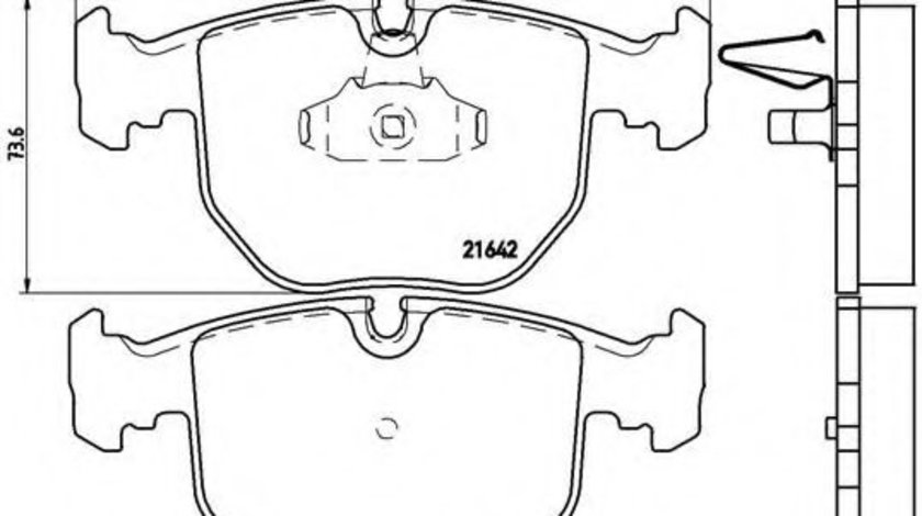 Set placute frana,frana disc BMW Seria 5 Touring (E39) (1997 - 2004) BREMBO P 06 021 piesa NOUA