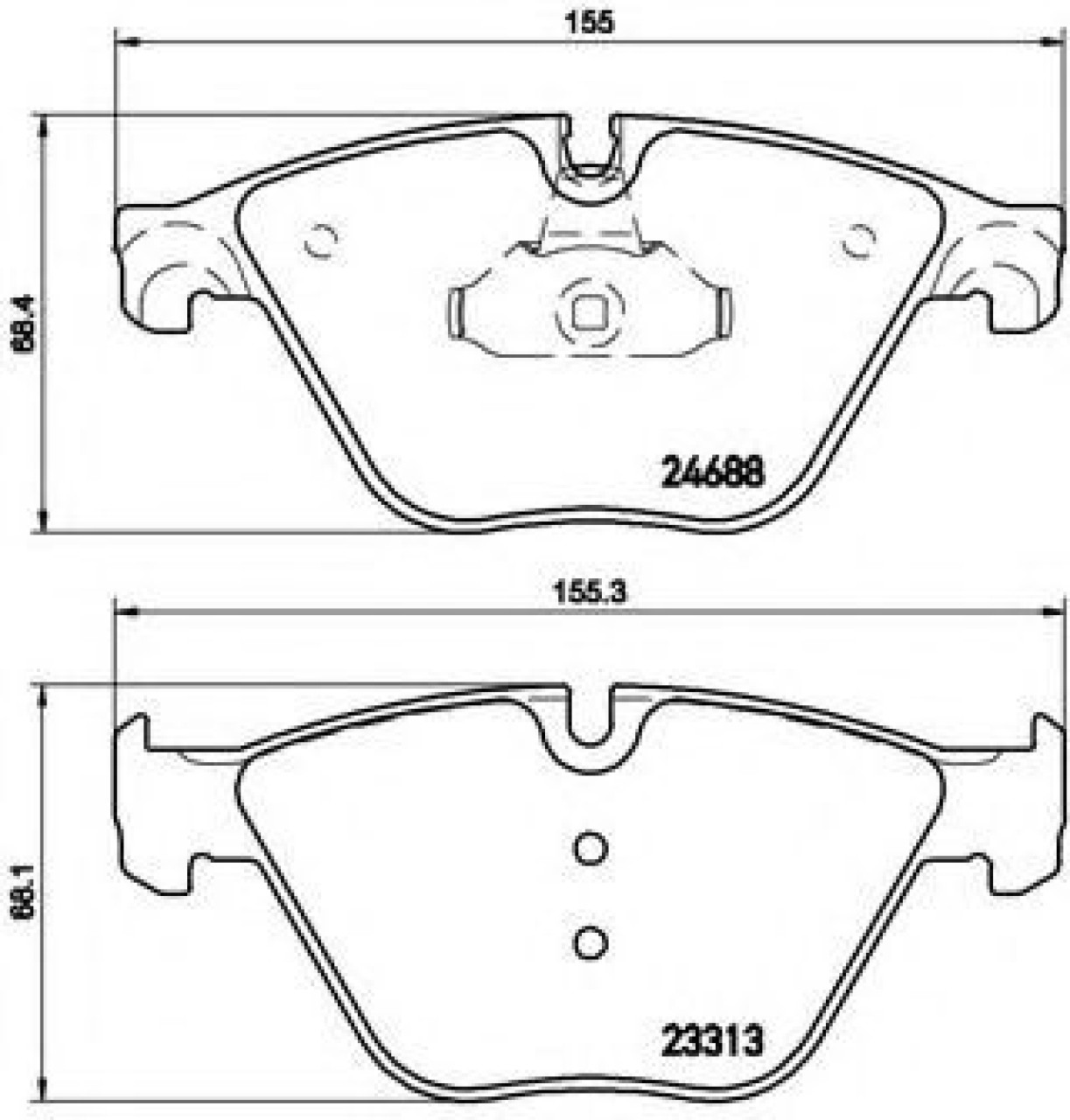 Set placute frana,frana disc BMW Seria 6 Cupe (F13) (2010 - 2016) BREMBO P 06 074 piesa NOUA