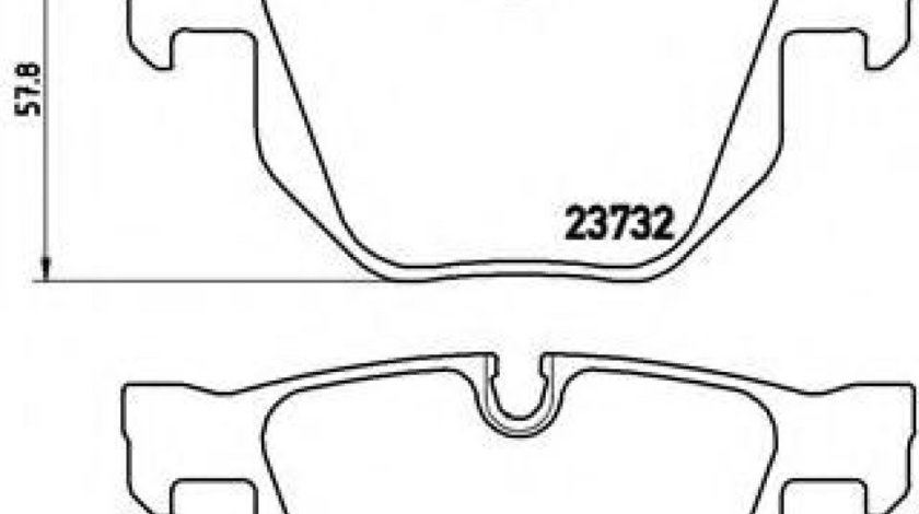 Set placute frana,frana disc BMW Seria 6 (E63) (2004 - 2010) BREMBO P 06 033 piesa NOUA