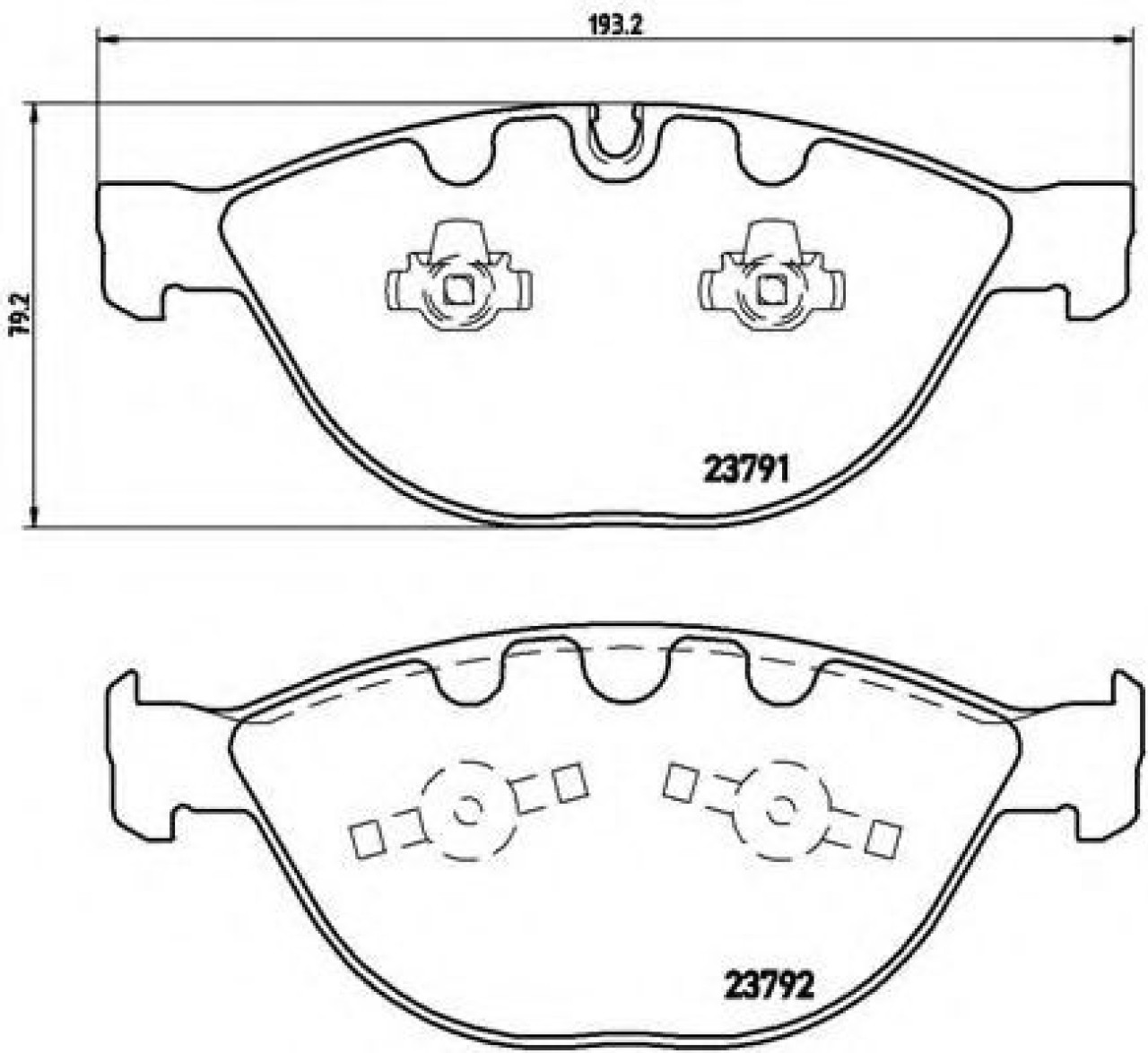 Set placute frana,frana disc BMW Seria 6 (E63) (2004 - 2010) BREMBO P 06 047 piesa NOUA