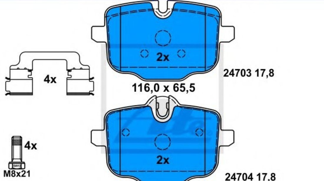 Set placute frana,frana disc BMW Seria 6 Cabriolet (F12) (2011 - 2016) ATE 13.0460-2716.2 piesa NOUA