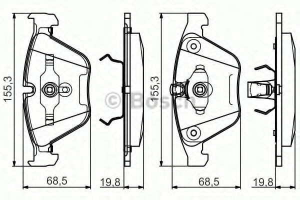Set placute frana,frana disc BMW Seria 6 Cabriolet (E64) (2004 - 2010) BOSCH 0 986 495 082 piesa NOUA