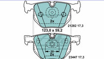 Set placute frana,frana disc BMW Seria 7 (E65, E66...