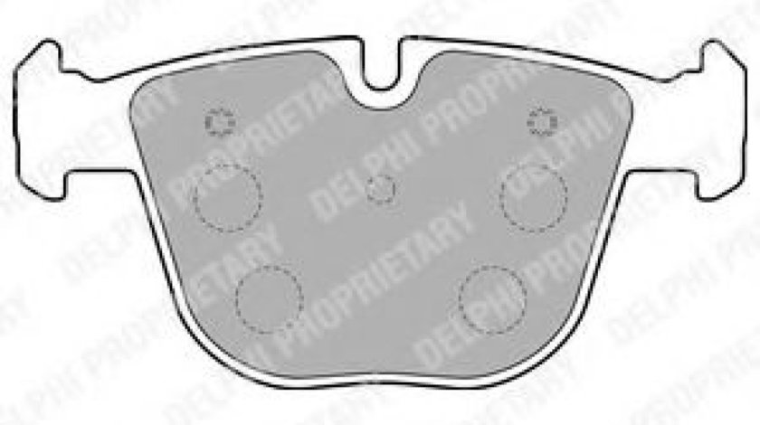 Set placute frana,frana disc BMW Seria 7 (E65, E66, E67) (2001 - 2009) DELPHI LP1793 piesa NOUA