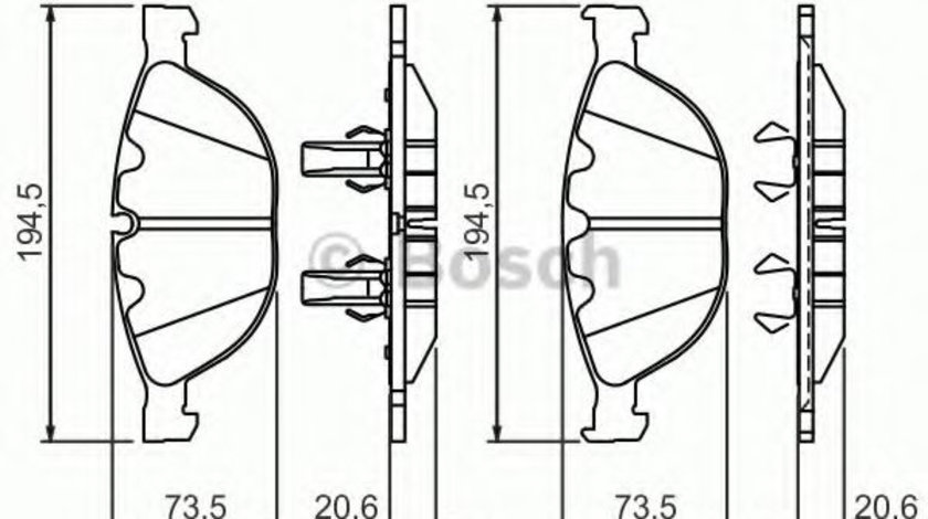 Set placute frana,frana disc BMW Seria 7 (E65, E66, E67) (2001 - 2009) BOSCH 0 986 494 349 piesa NOUA