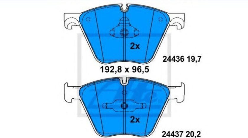 Set placute frana,frana disc BMW Seria 7 (F01, F02, F03, F04) (2008 - 2015) ATE 13.0460-7261.2 piesa NOUA