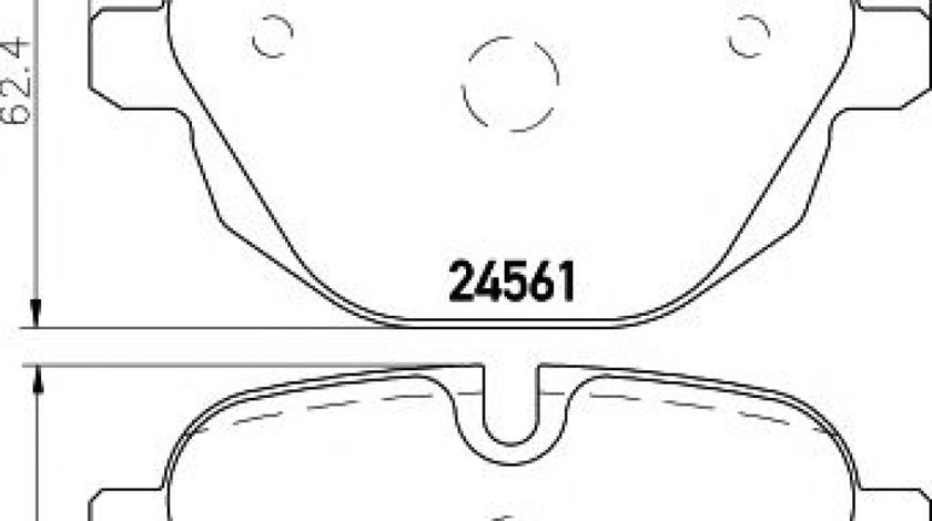 Set placute frana,frana disc BMW Seria 7 (G11, G12) (2015 - 2016) HELLA PAGID 8DB 355 013-921 piesa NOUA